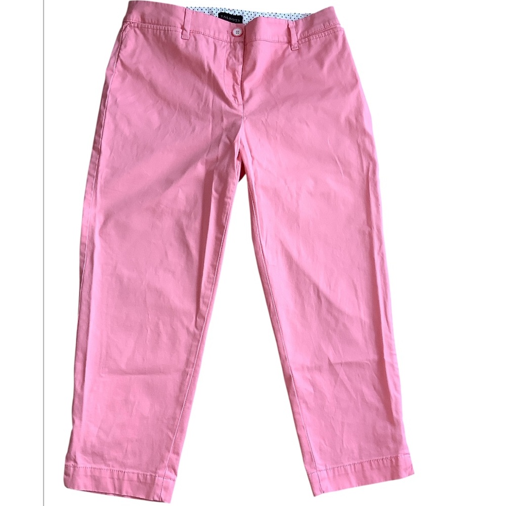 Talbots Perfect Crop Pants Size 6P Pink BARBIECORE